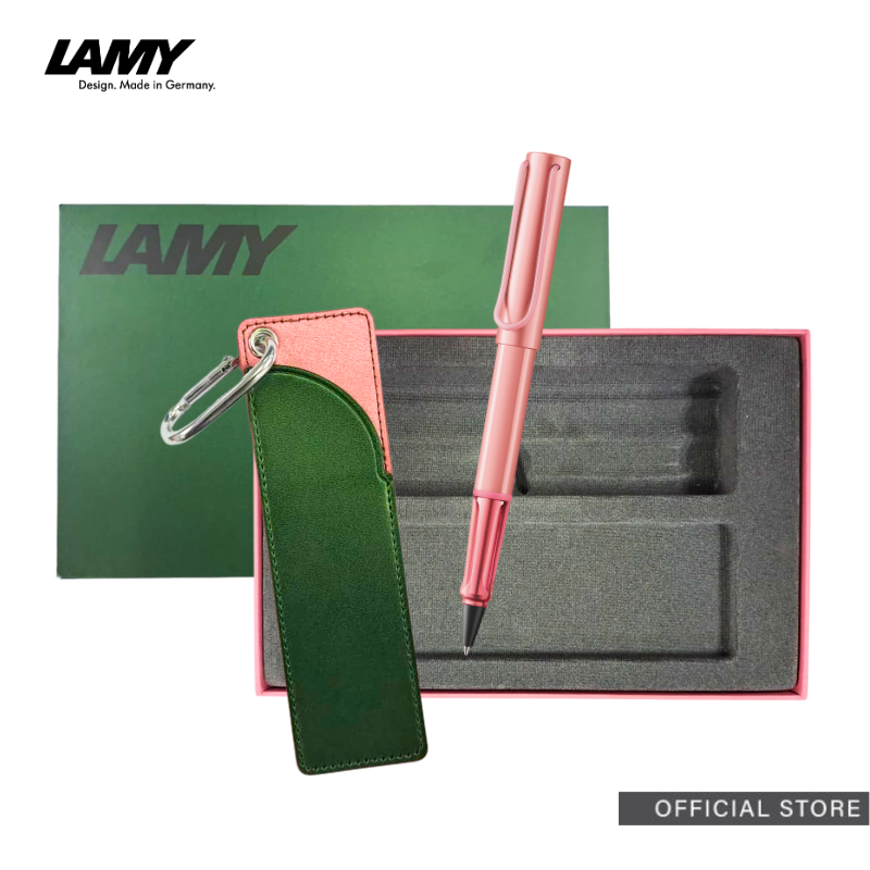 LAMY AL-star Rollerball Pen pine/flamingo Pen Pouch Set (Gift Set) (SE 26)