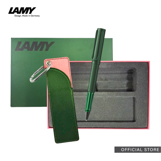 LAMY AL-star Rollerball Pen pine/flamingo Pen Pouch Set (Gift Set) (SE 26)