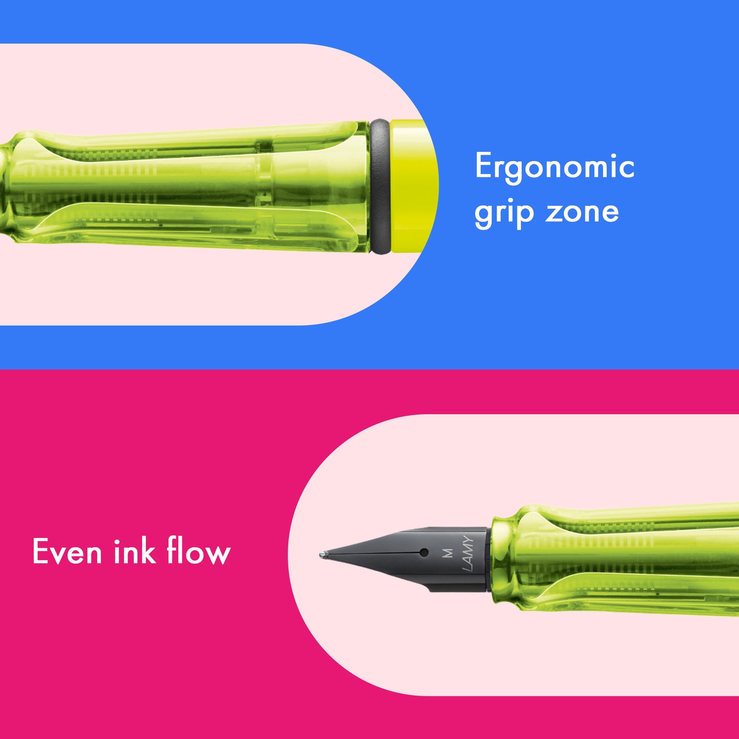 LAMY safari Fountain Pen neonyellow/neonpink (SE 26)