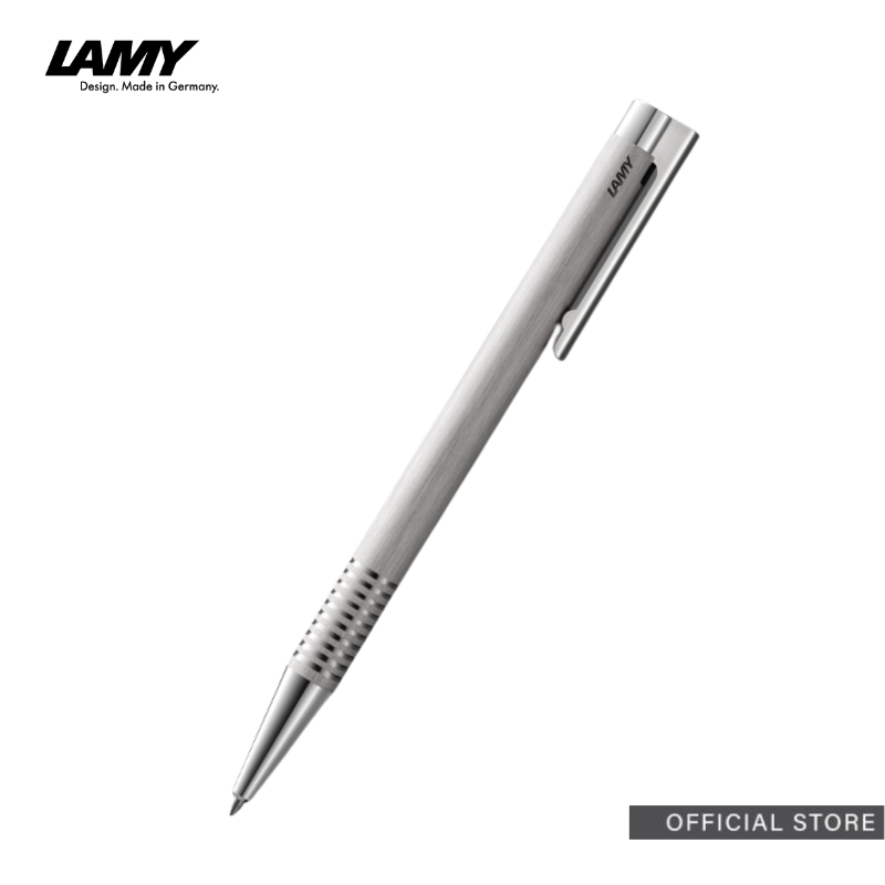 LAMY 206 logo Brushed Steel Ballpoint Pen